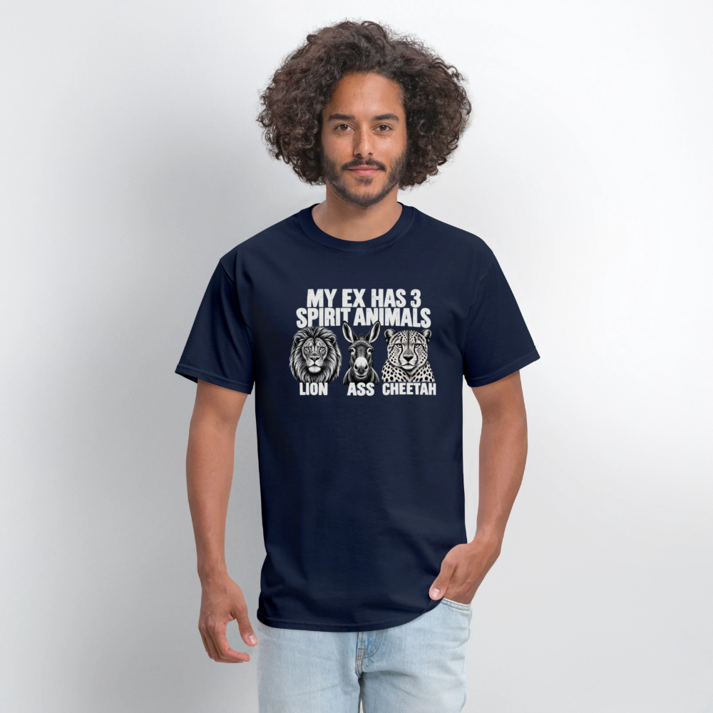 My Ex Has Three Spirit Animals T-Shirt - navy