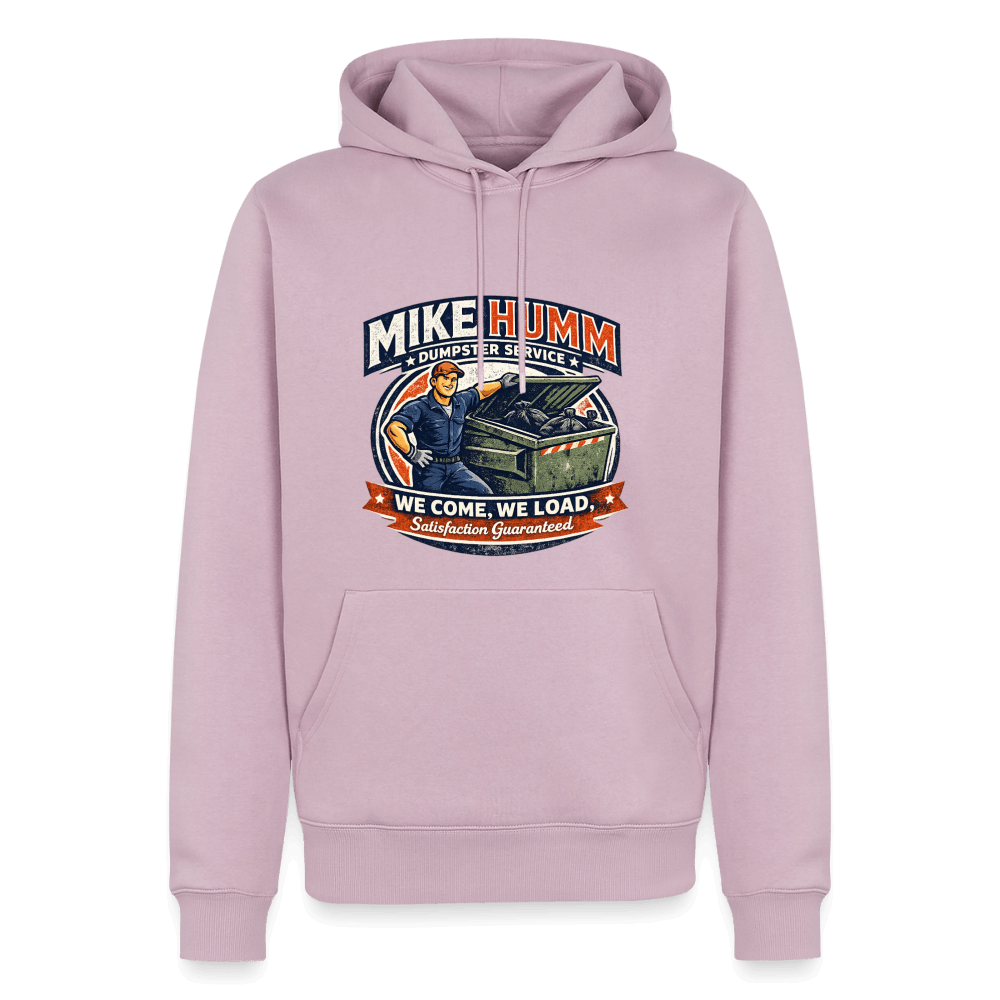 Mike Humm Dumpster Service Premium Hoodie Color: Dusty Pink