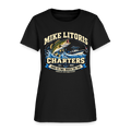 Mike Litoris Fishing Charters Women’s T-Shirt Color: Black