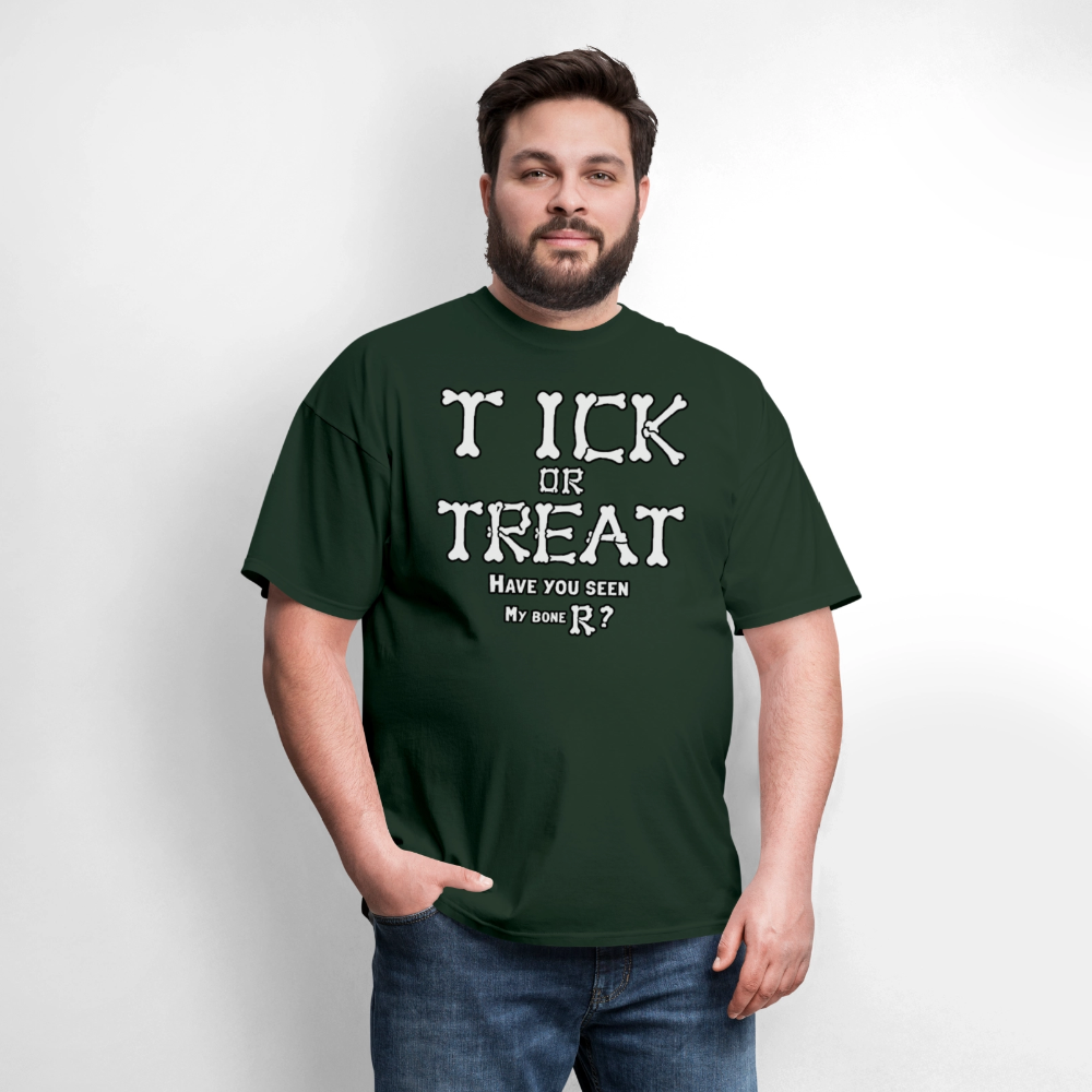 Tick or Treat Have You Seen My Bone R? Halloween T-Shirt Color: Black