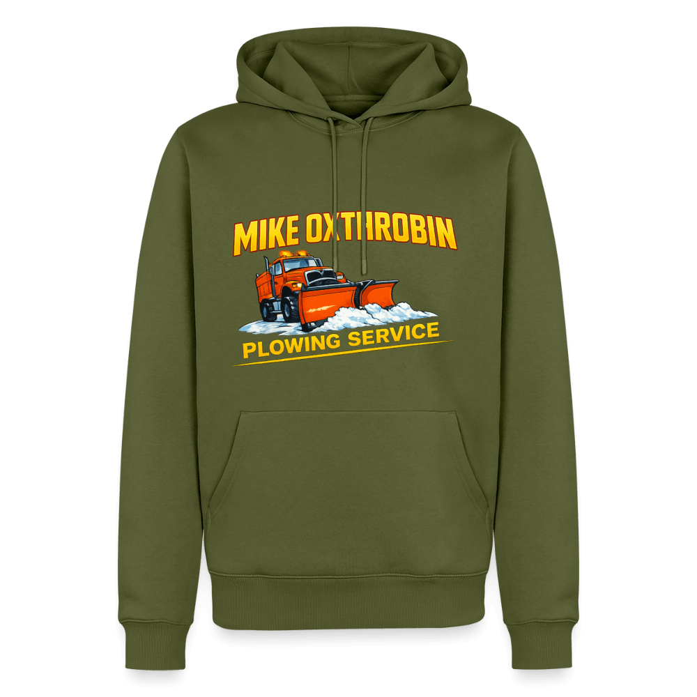 Mike Oxthrobin Plowing Service Premium Hoodie - khaki green 