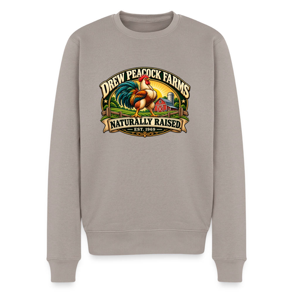 Drew Peacock Farms Men's Premium Sweatshirt Color: Taupe