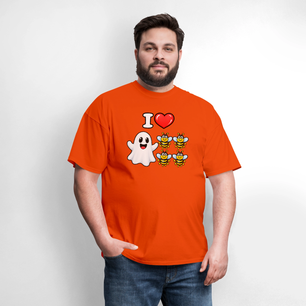 I Heart Boo Bees Funny Halloween T-Shirt Color: Navy