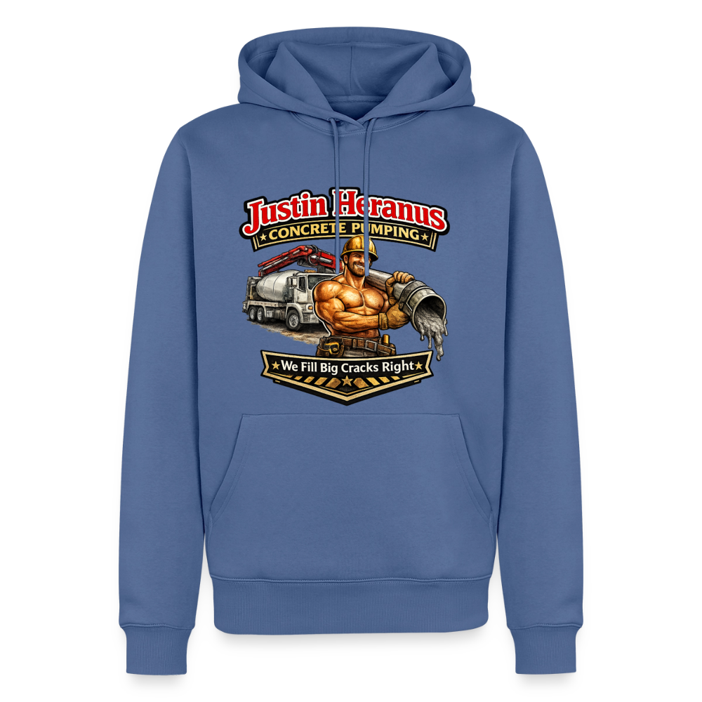 Justin Heranus Concrete Pumping Premium Hoodie - stone blue 