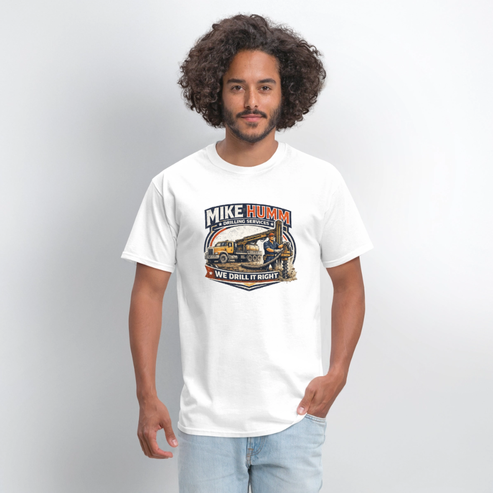 Mike Humm Drilling Service T-Shirt - white