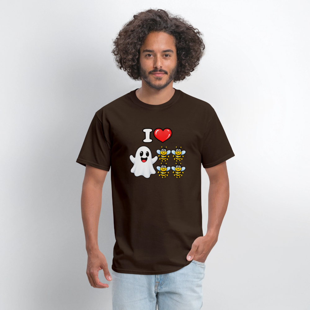 I Heart Boo Bees Funny Halloween T-Shirt Color: Navy