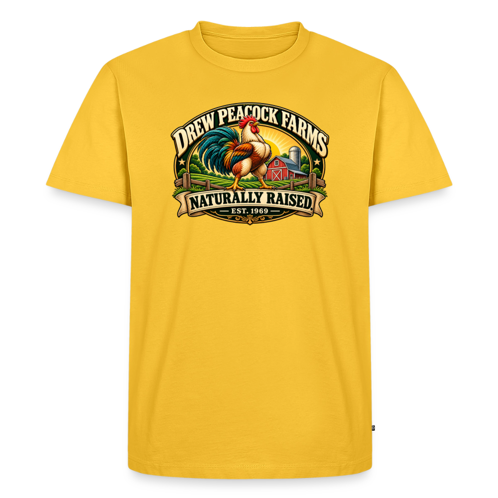 Drew Peacock Farms Premium T-Shirt Color: Yellow