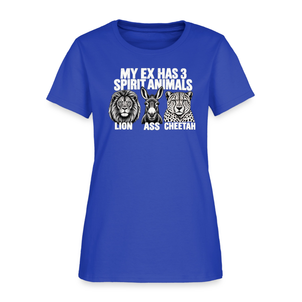 My Ex Has Three Spirit Animals Women’s T-Shirt - royal blue