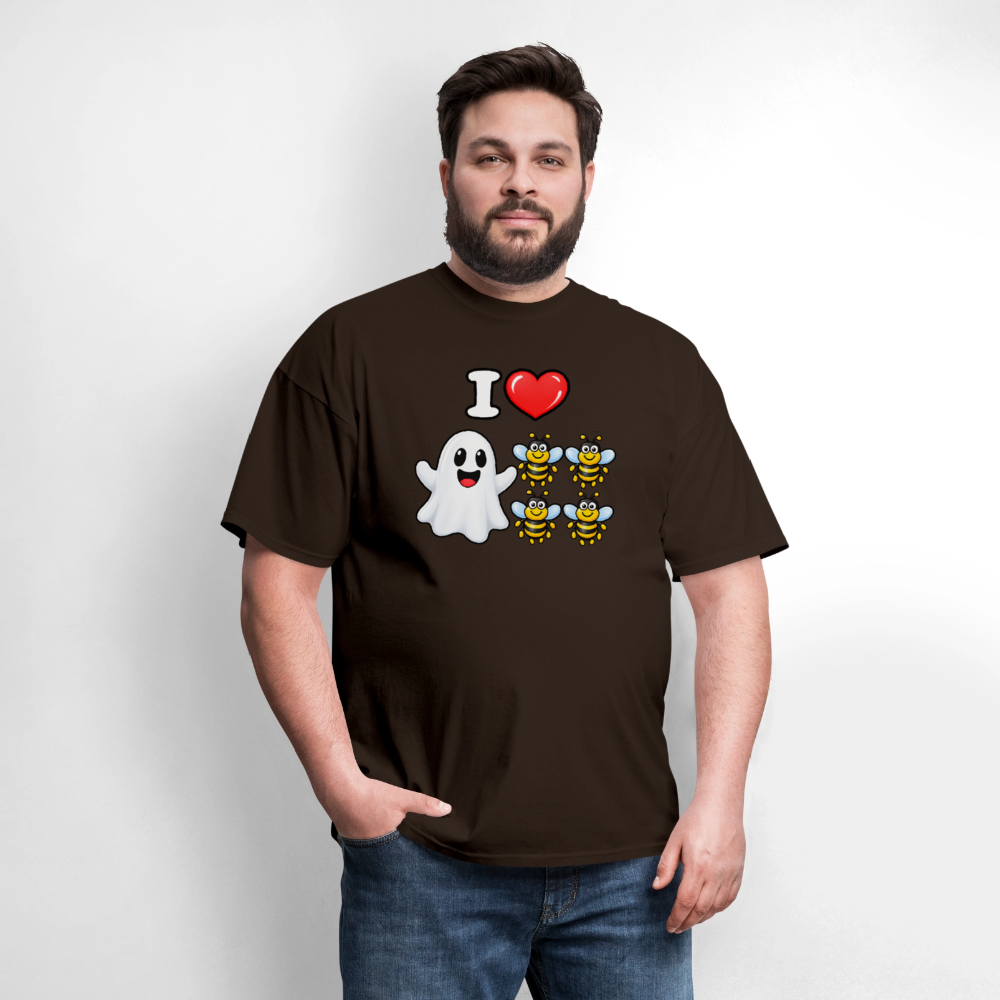 I Heart Boo Bees Funny Halloween T-Shirt Color: Navy