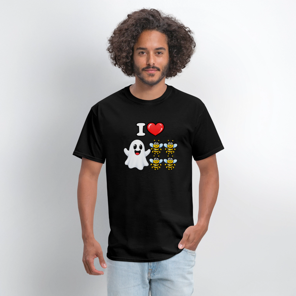 I Heart Boo Bees Funny Halloween T-Shirt Color: Navy