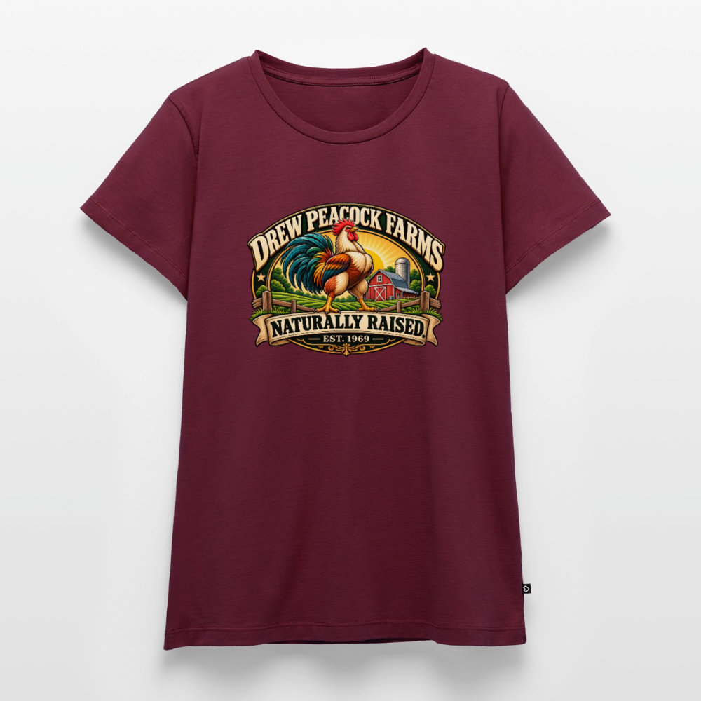 Drew Peacock Farms Women’s Premium T-Shirt - burgundy