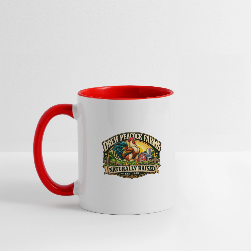 Drew Peacock Farms Mug - white/red