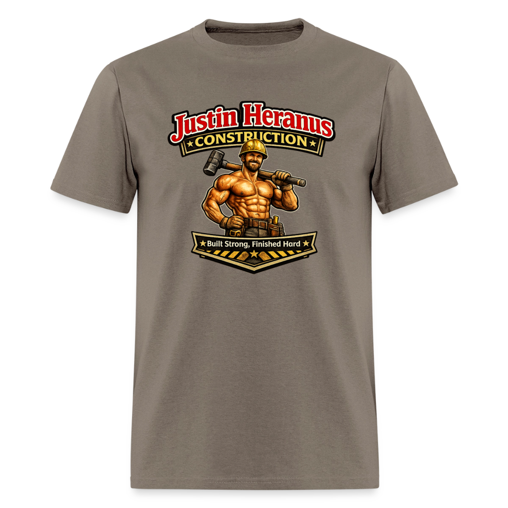 Justin Heranus Construction Funny T-Shirt - safari
