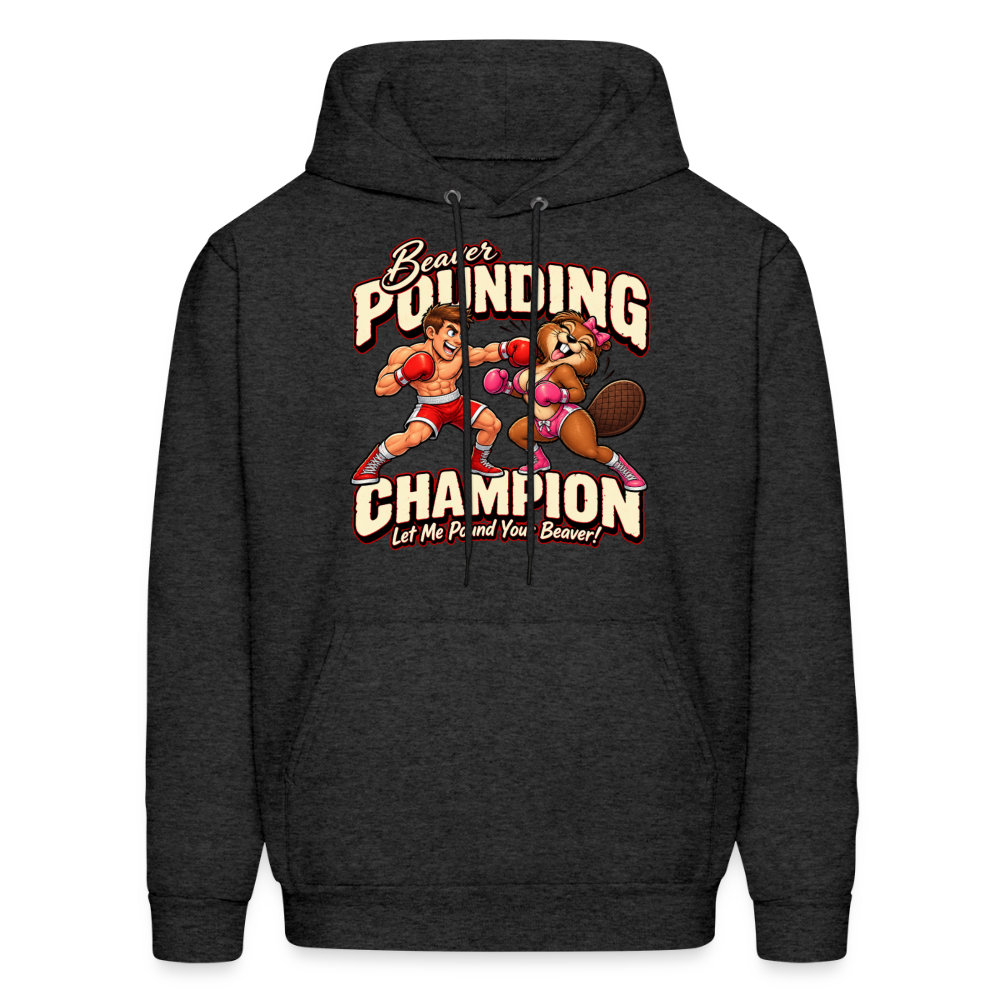 Beaver Pounding Champion Hoodie - charcoal grey