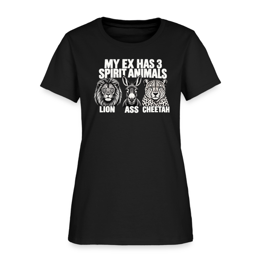 My Ex Has Three Spirit Animals Women’s T-Shirt - black