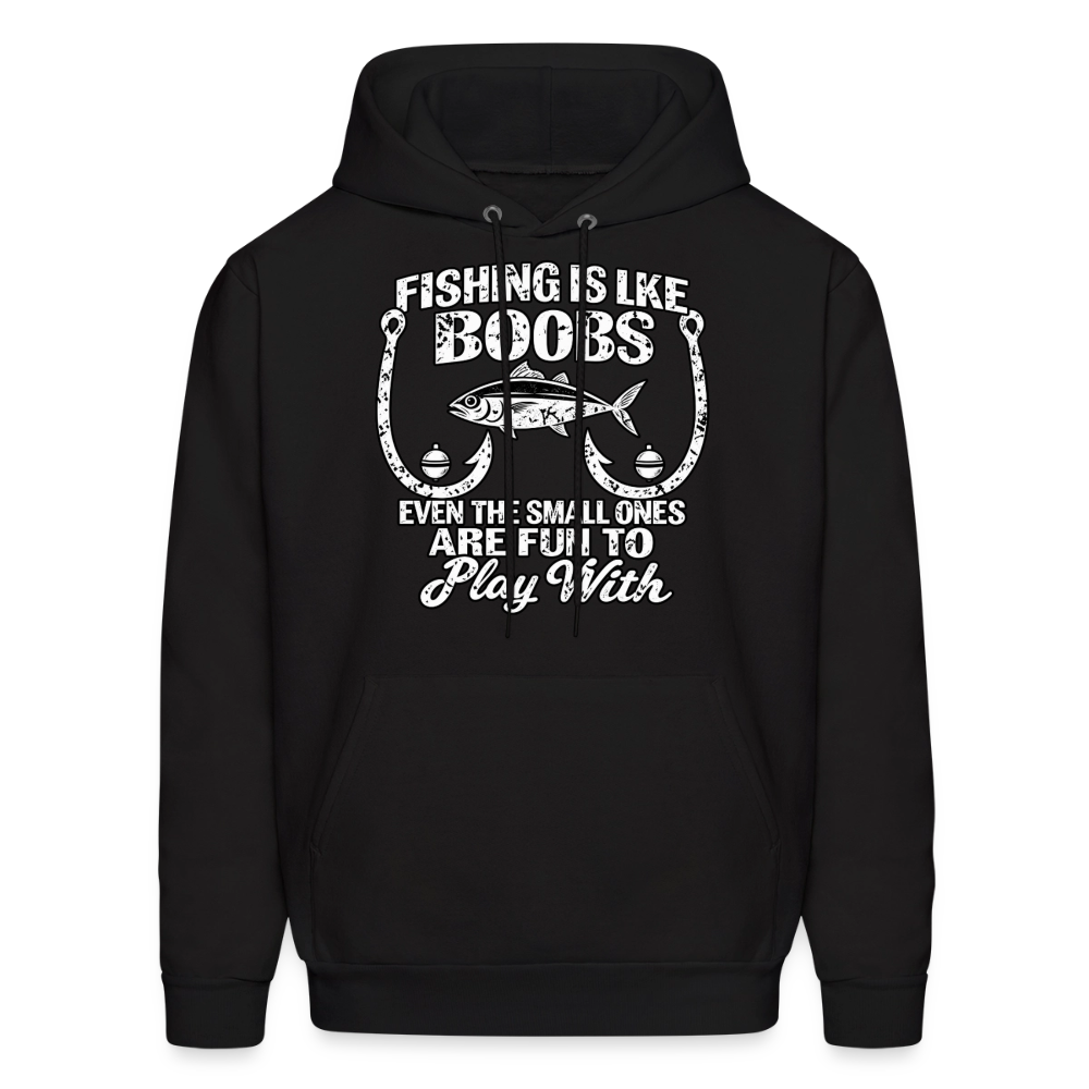 Fishing Is Like Boobs Hoodie Color: Black