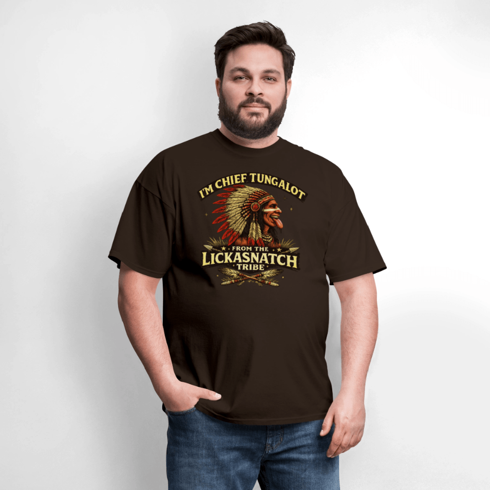 I'm Chief Tungalot From Lickasnatch Tribe T-Shirt Color: Black