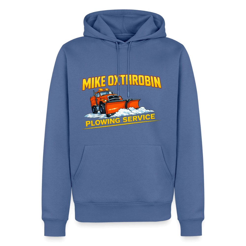 Mike Oxthrobin Plowing Service Premium Hoodie - stone blue 