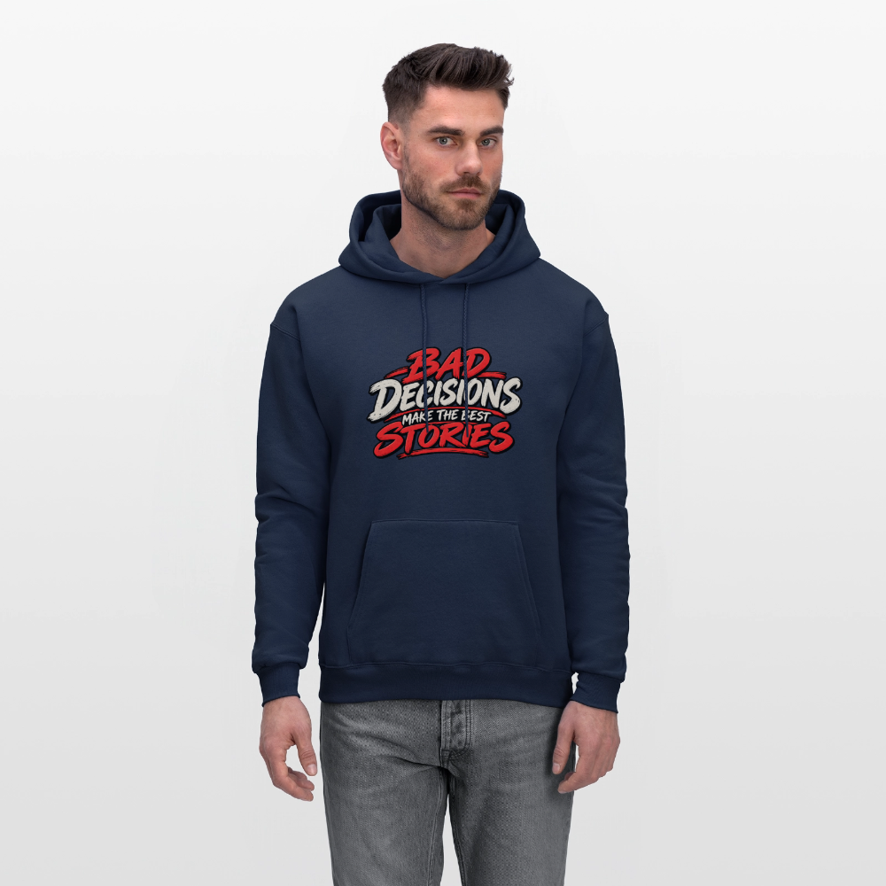 Bad Decisions Make the Best Stories Hoodie Color: Charcoal Grey
