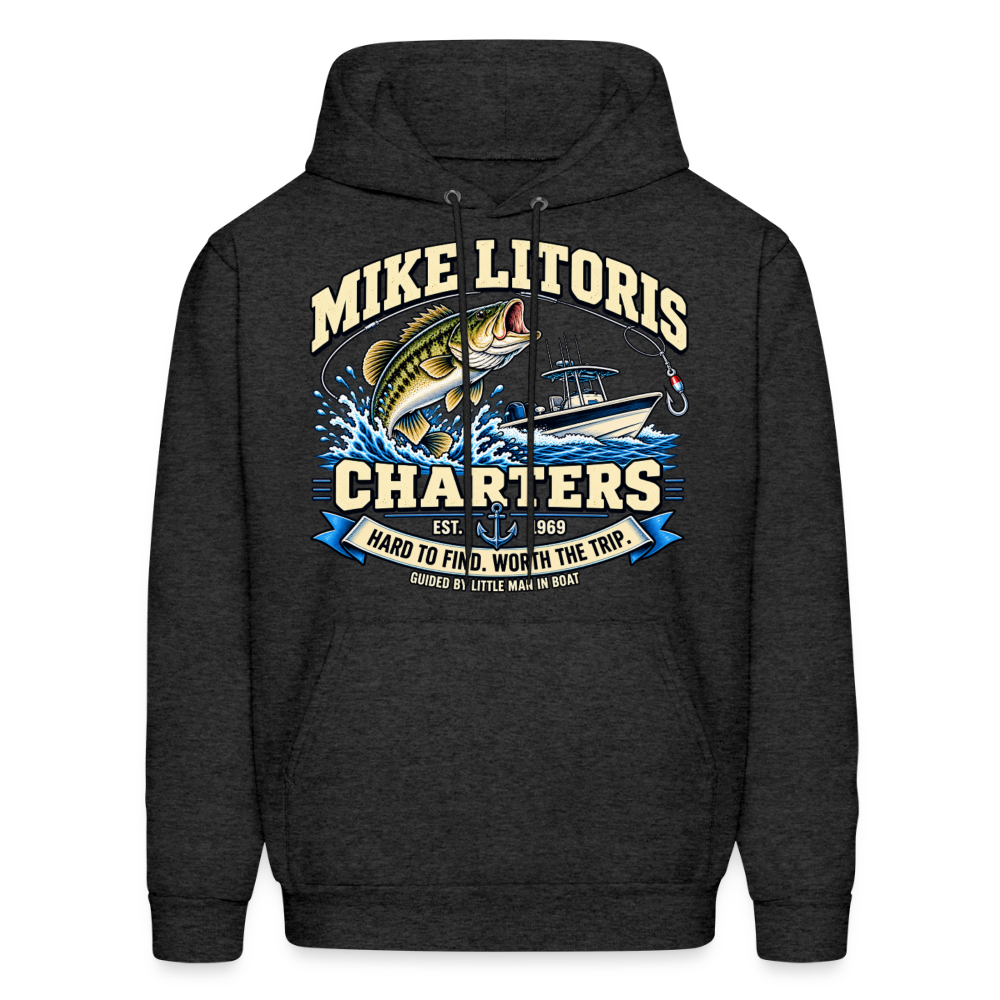 Mike Litoris Fishing Charters Hoodie Color: Charcoal Grey
