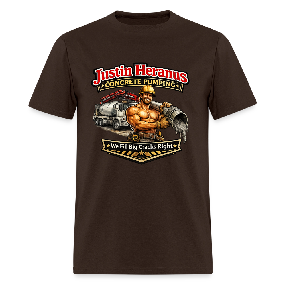 Justin Heranus Concrete Pumping T-Shirt - brown