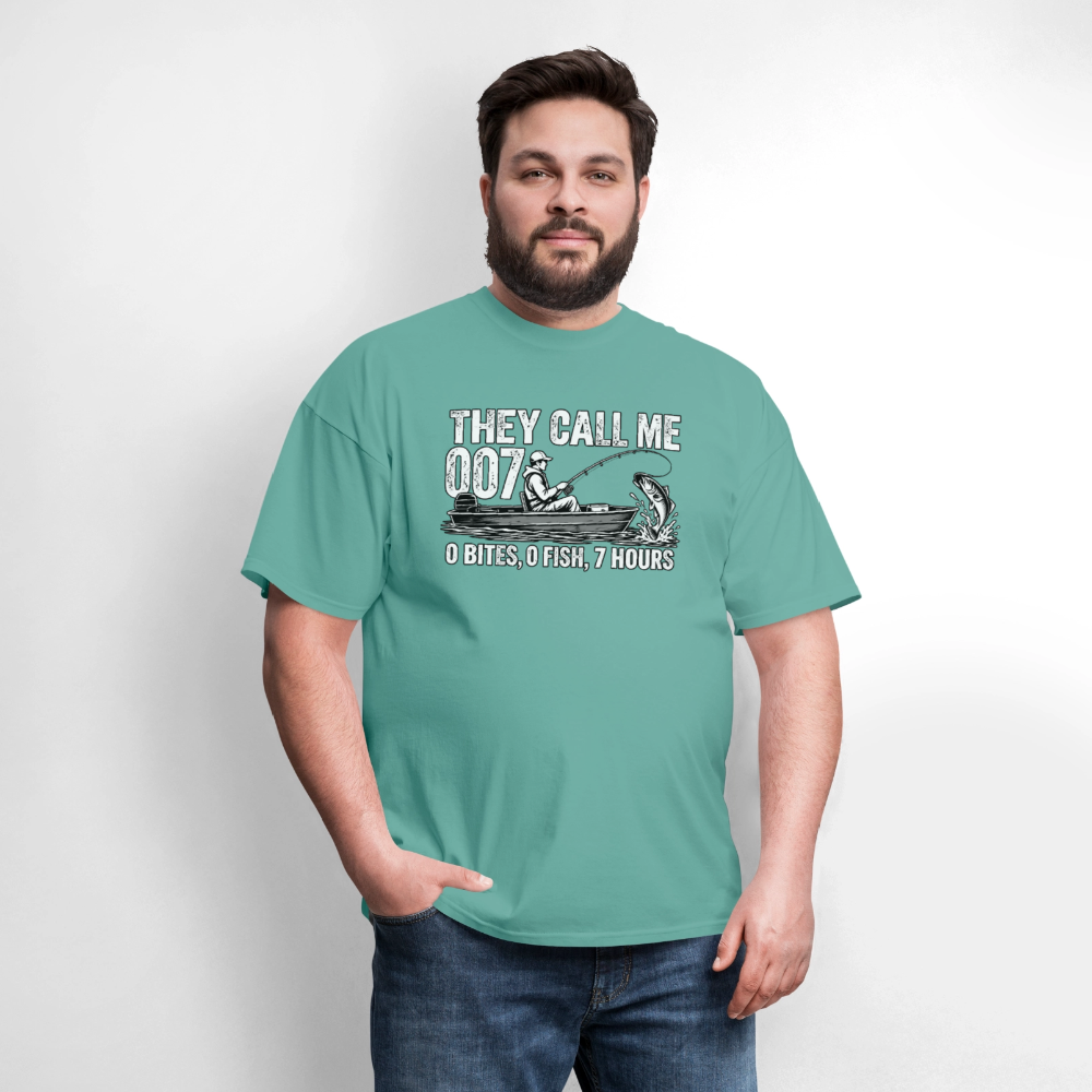 They Call Me 007 Funny Fishing T-Shirt Color: Navy