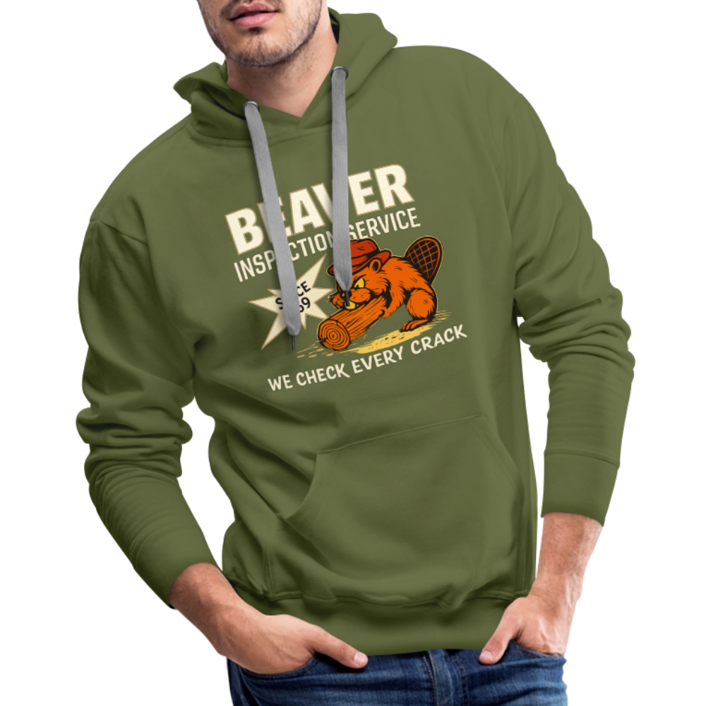 Beaver Inspection Service Adult Humor Premium Hoodie Color: Black