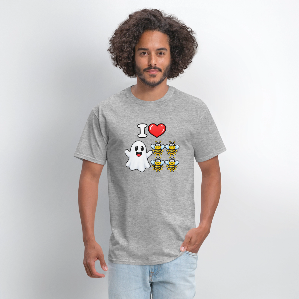 I Heart Boo Bees Funny Halloween T-Shirt Color: Navy