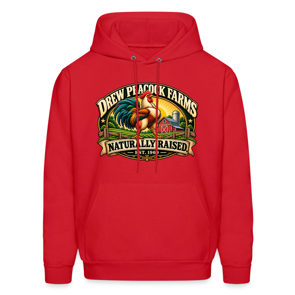 Drew Peacock Farms Hoodie Color: Red