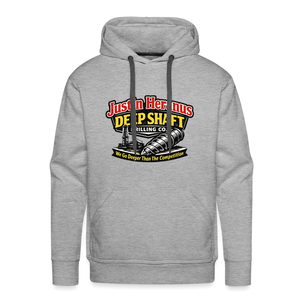 Justin Heranus Deep Shaft Drilling Premium Hoodie Color: Heather Gray