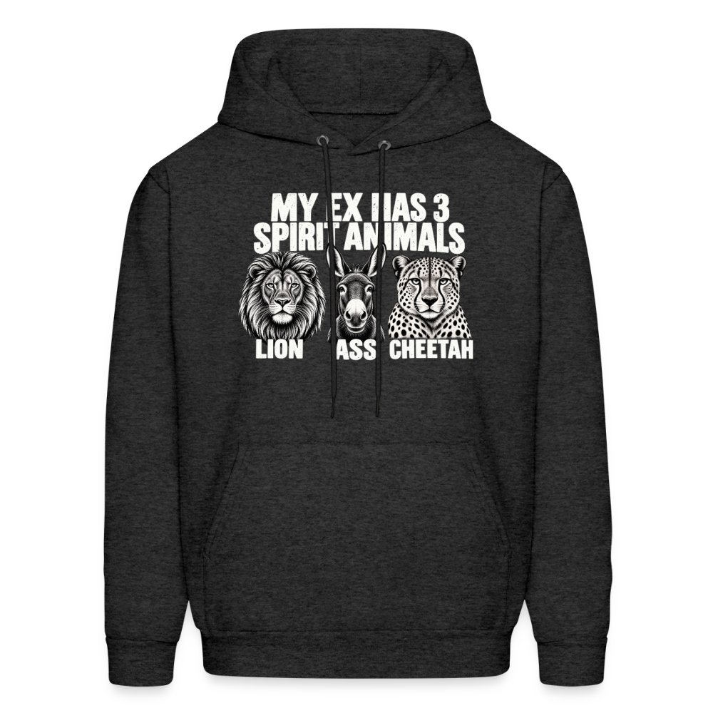 My Ex Has Three Spirit Animals Hoodie - charcoal grey