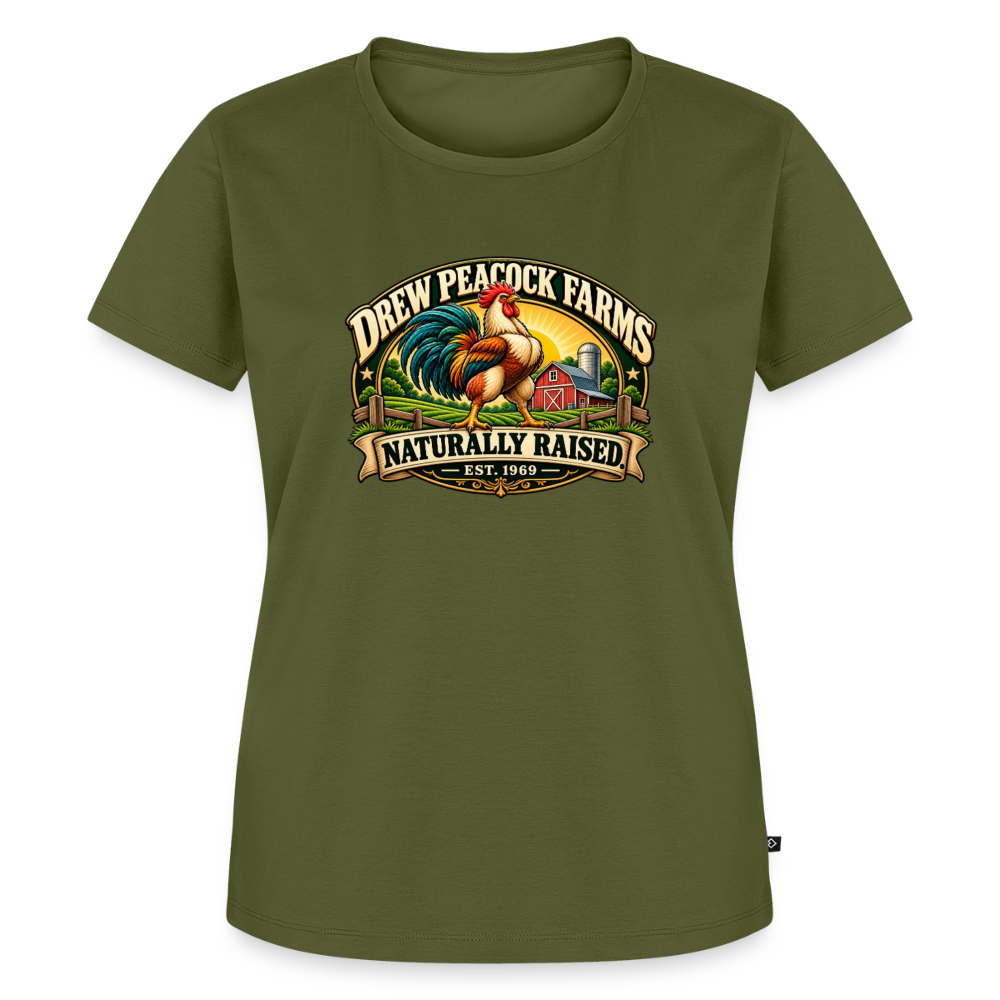 Drew Peacock Farms Women’s Premium T-Shirt - khaki green 