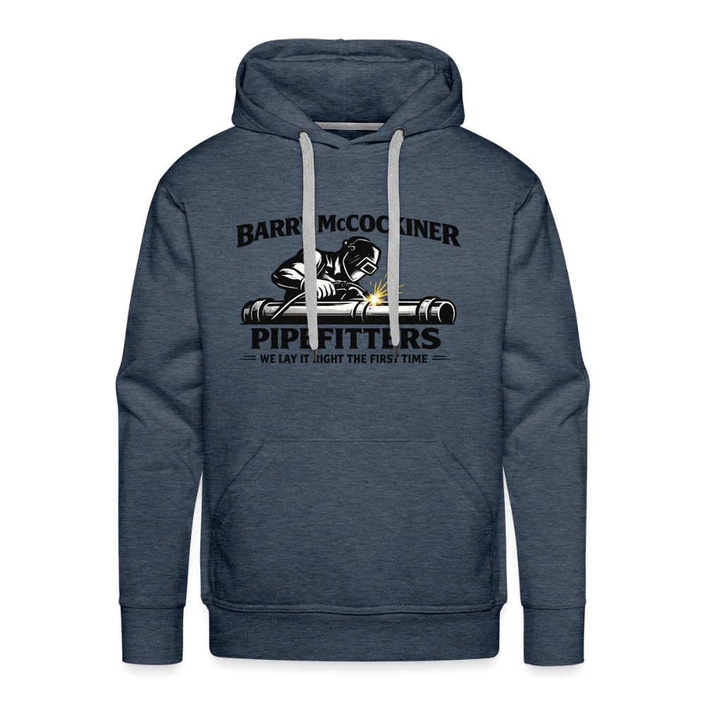 Barry McCockiner Pipefitters Premium Hoodie Color: Heather Denim