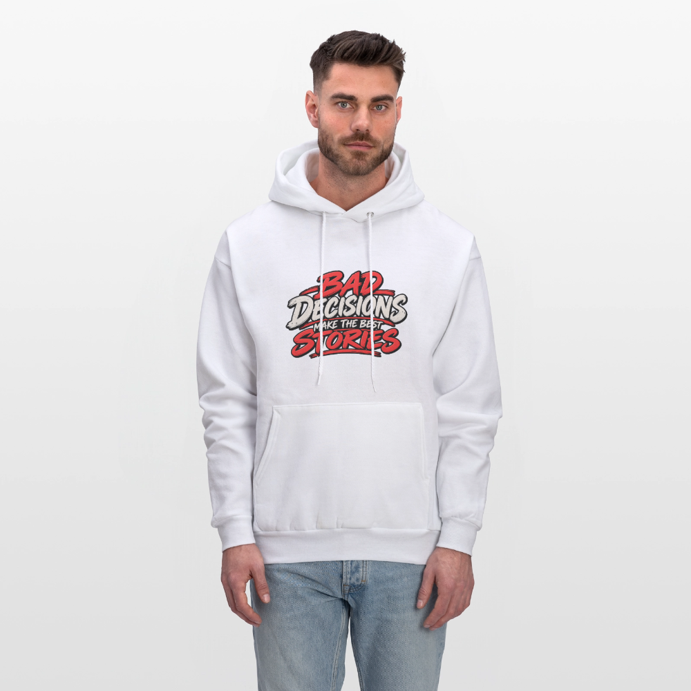 Bad Decisions Make the Best Stories Hoodie Color: Charcoal Grey