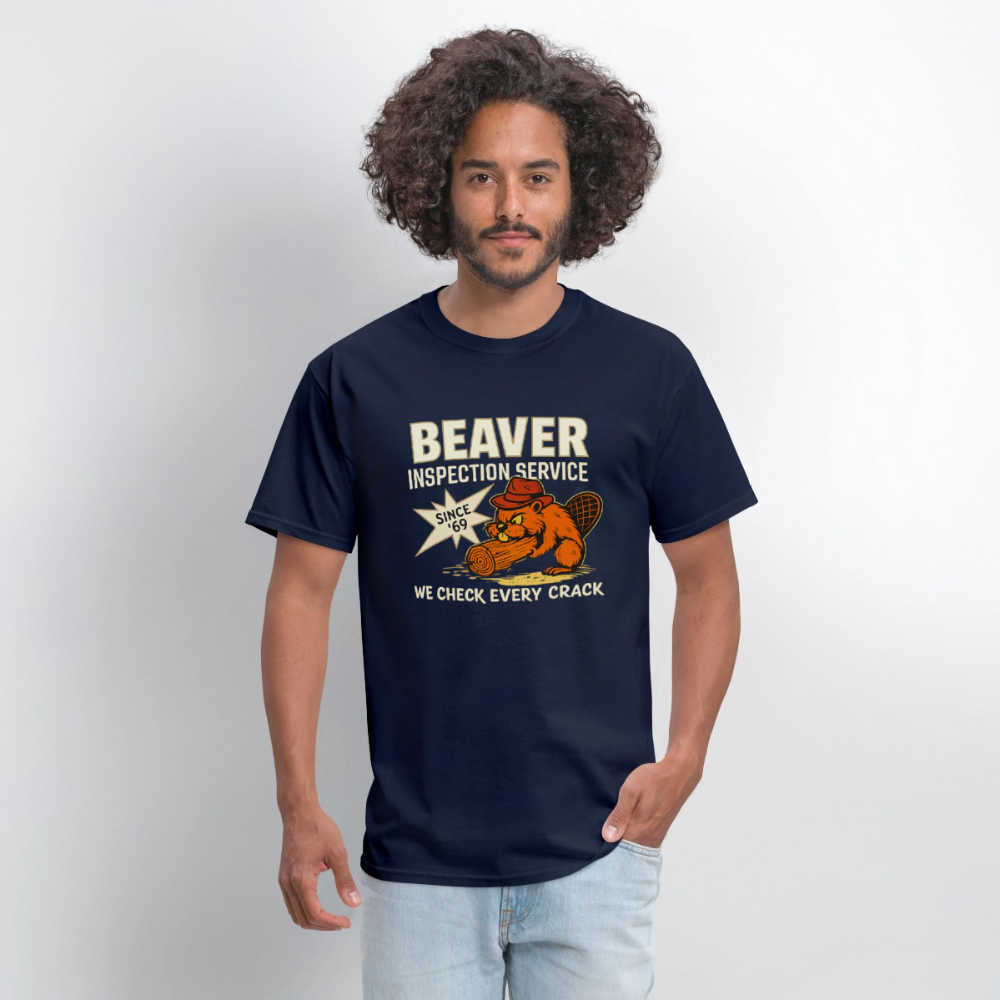 Beaver Inspection Service Funny Adult Humor T-Shirt Color: Black
