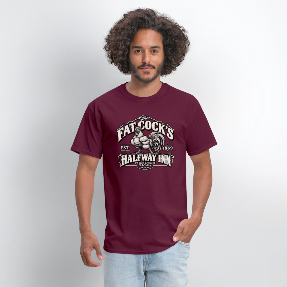 Fat Cock’s Halfway Inn T-Shirt Color: Black