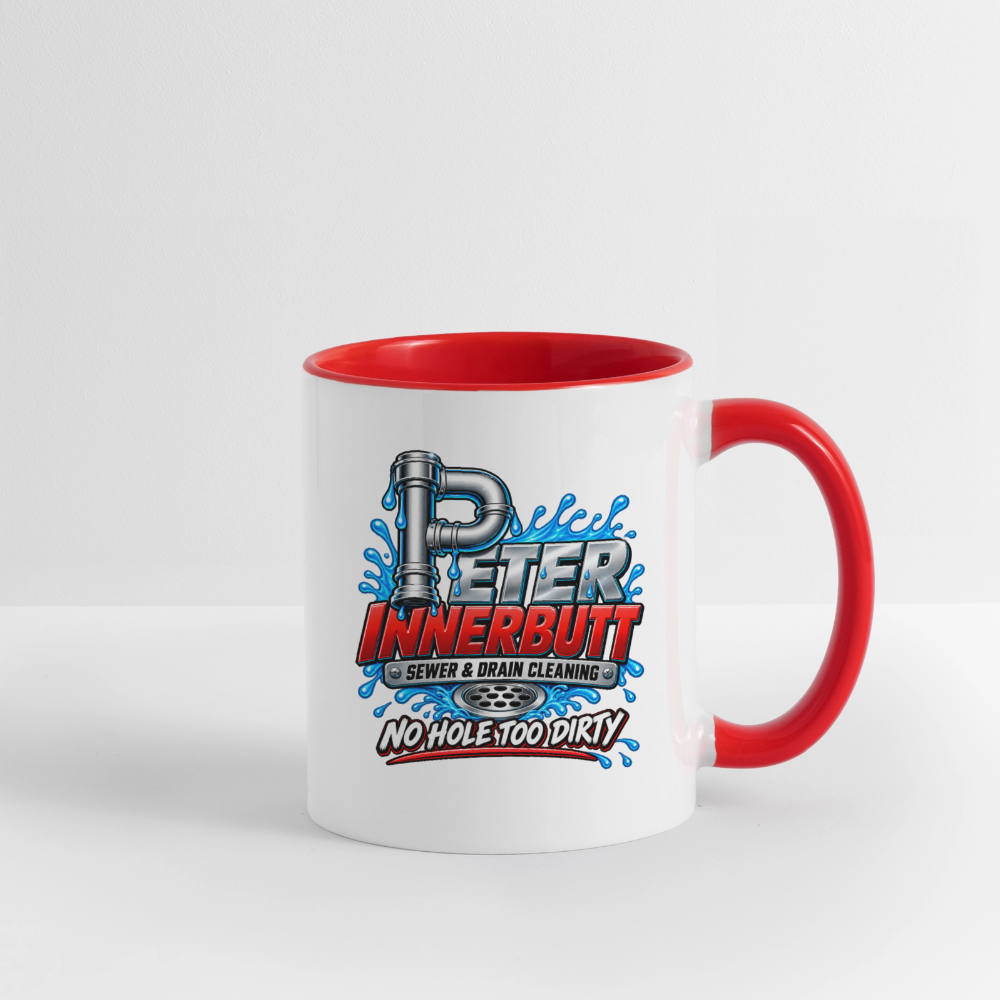 Peter Innerbutt No Hole Too Dirty Funny Adult Humor Coffee Mug Color: white/black