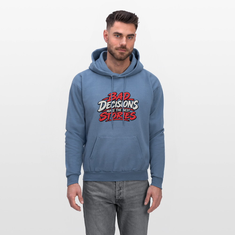 Bad Decisions Make the Best Stories Hoodie Color: Charcoal Grey