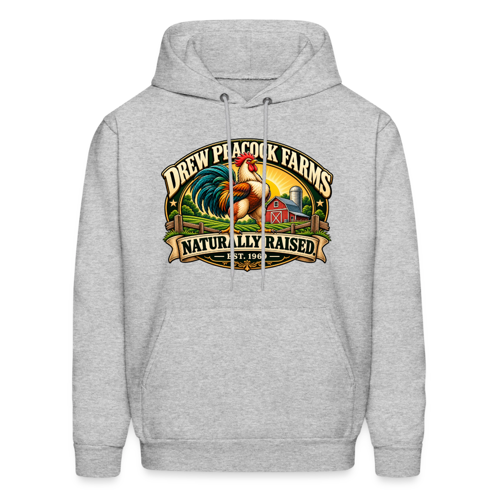 Drew Peacock Farms Hoodie Color: Heather Gray