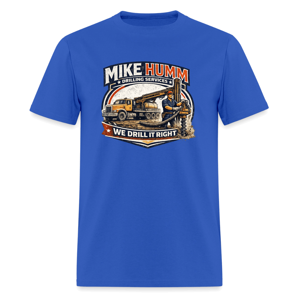Mike Humm Drilling Service T-Shirt Color: Royal Blue