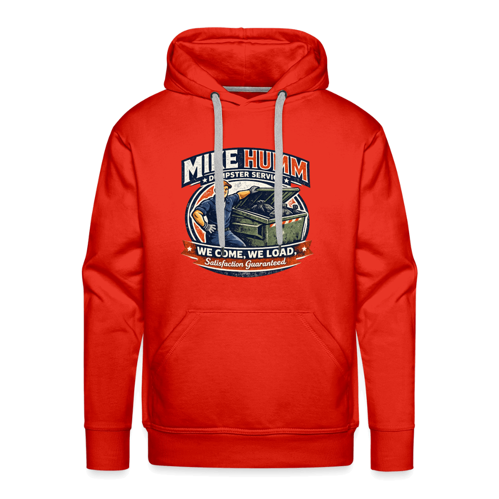 Mike Humm Dumpster Service Premium Hoodie Color: Red