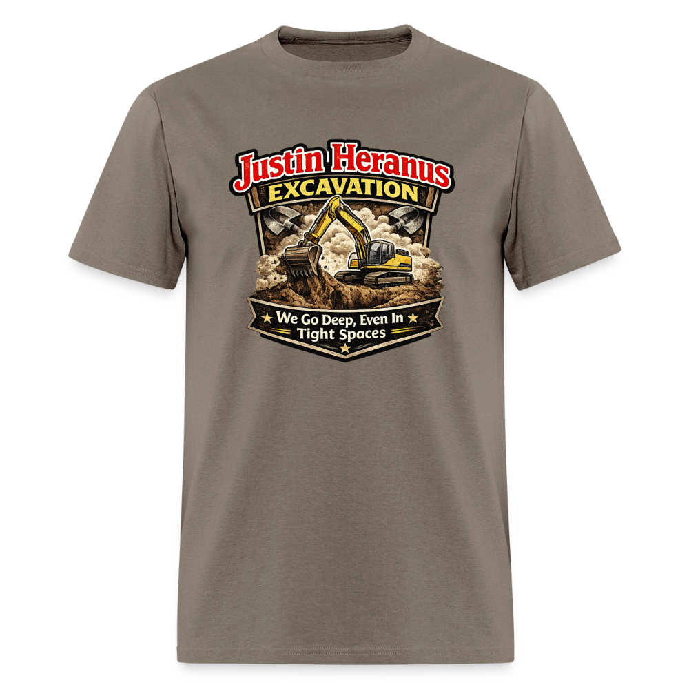 Justin Heranus Excavation Funny T-Shirt - safari