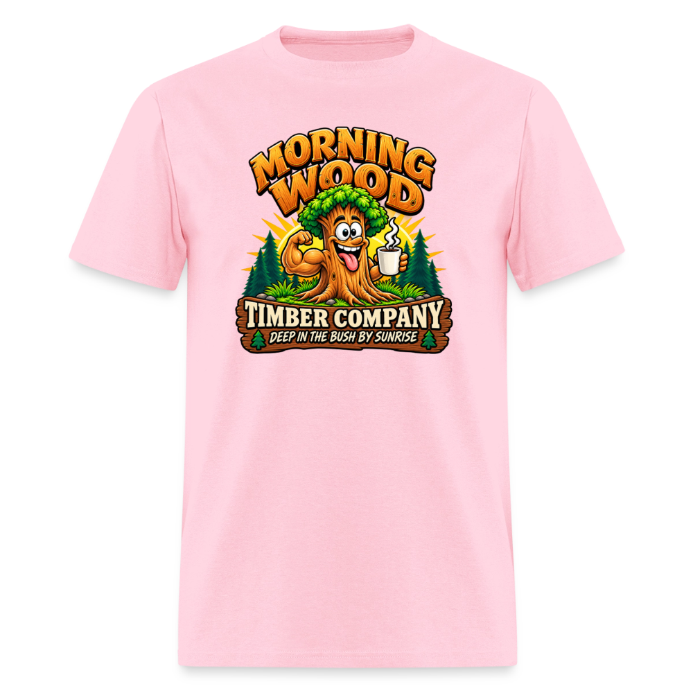 Morning Wood Timber Company – Funny Adult Humor T-Shirt - pink