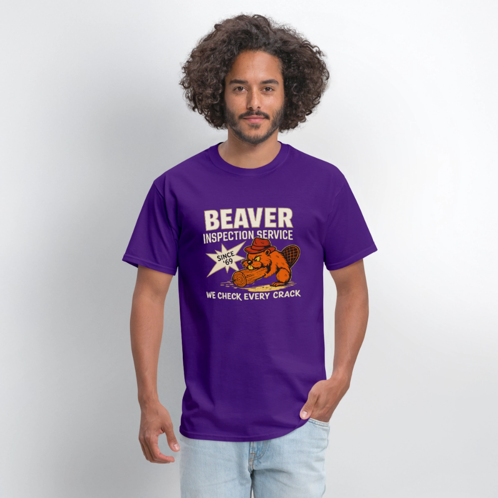 Beaver Inspection Service Funny Adult Humor T-Shirt Color: Black