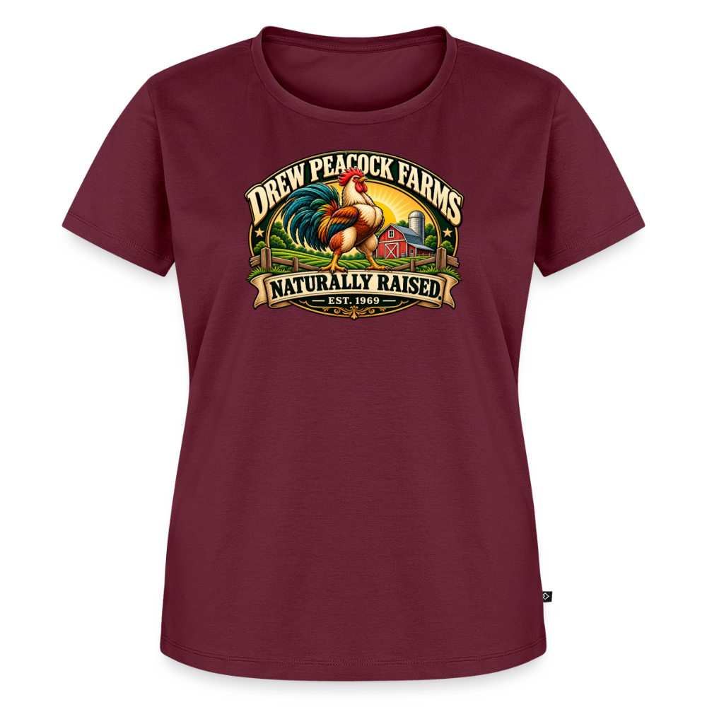 Drew Peacock Farms Women’s Premium T-Shirt - burgundy