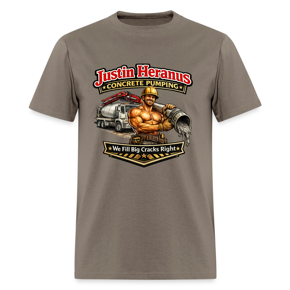 Justin Heranus Concrete Pumping T-Shirt - safari