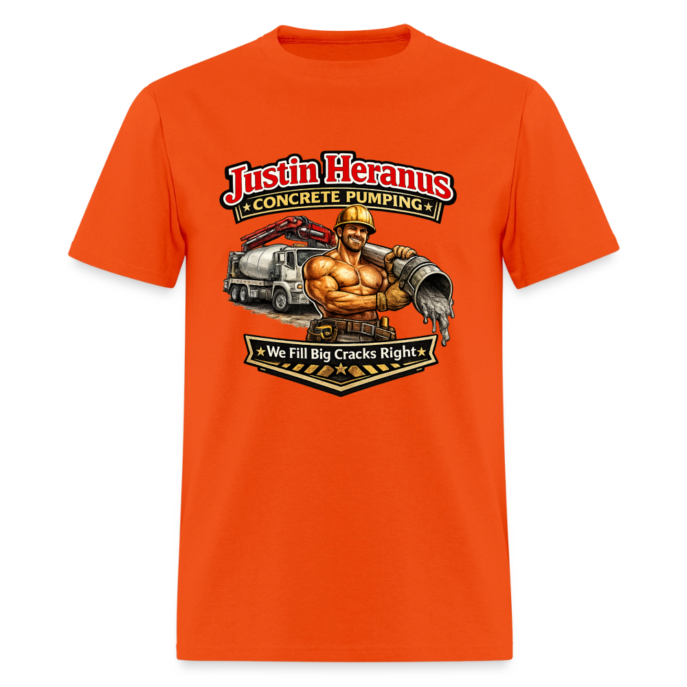 Justin Heranus Concrete Pumping T-Shirt - orange