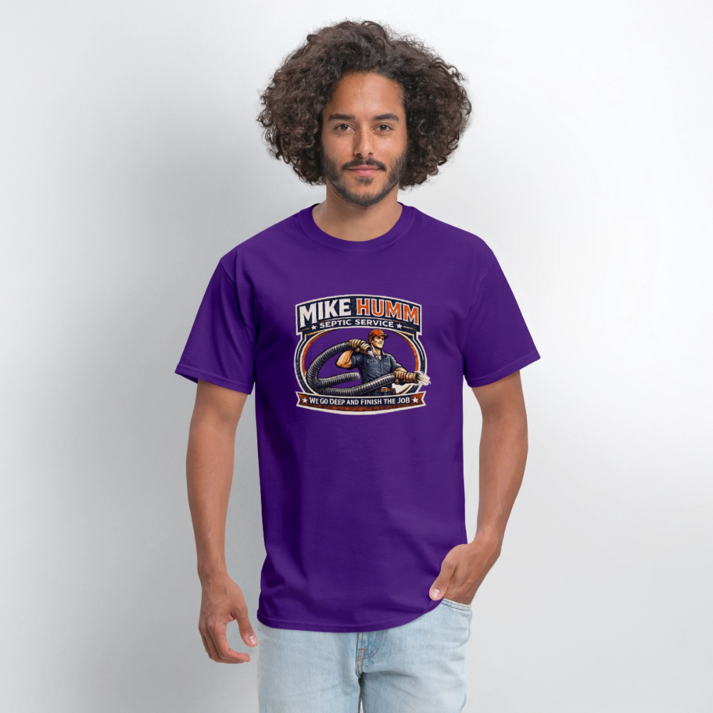Mike Humm Septic Service T-Shirt - purple