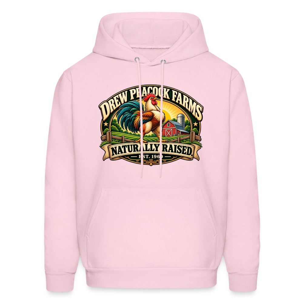 Drew Peacock Farms Hoodie Color: Pale Pink