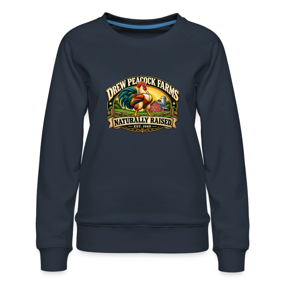 Drew Peacock Farms Women's Premium Sweatshirt - navy